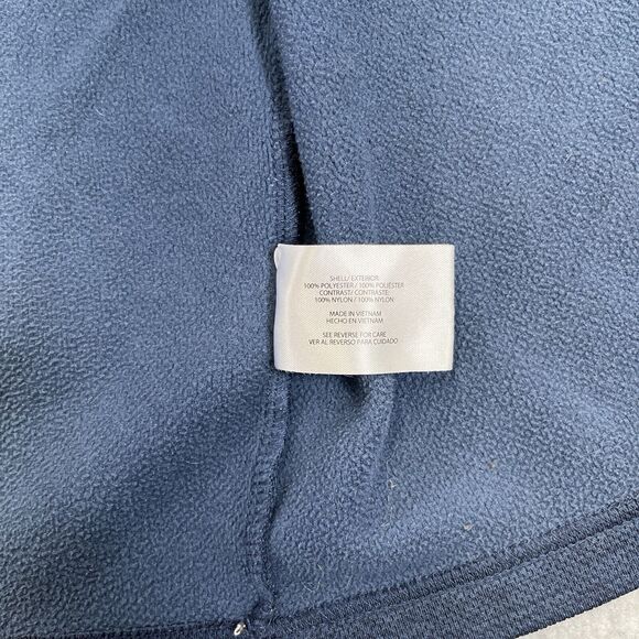 ORVIS Mens Medium M Bonded Mesh Fleece Full Zip Jacket Blue Gray Textured READ - Picture 7 of 10